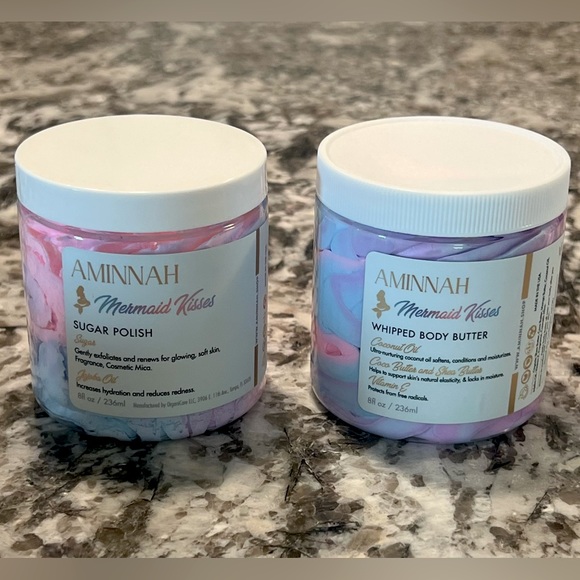 AMINNAH Bath & Body Aminnah Mermaid Kisses Sugar Polish And Whipped